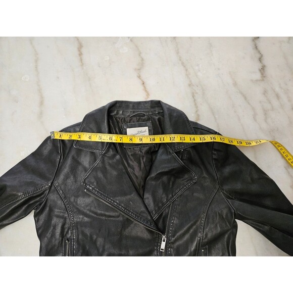 Women's Universal Thread Classic Moto Faux Leather Jacket Black Size S - Picture 8 of 13